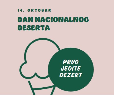 Dan nacionalnog deserta pink vintage-retro