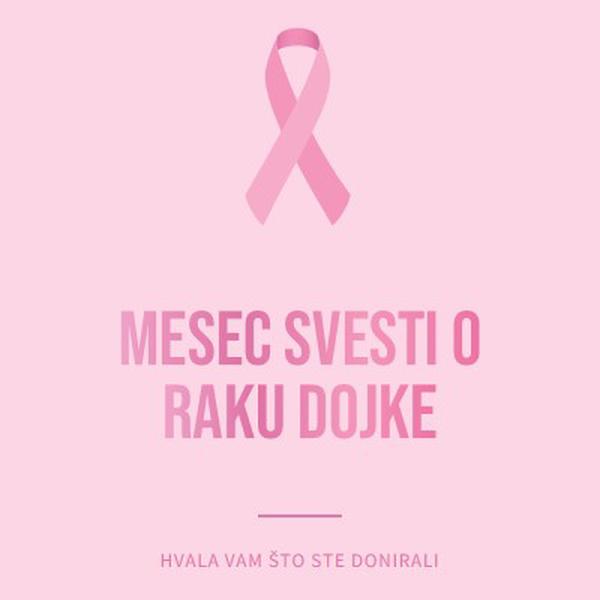 Mesec svesti o raku dojke pink modern-simple