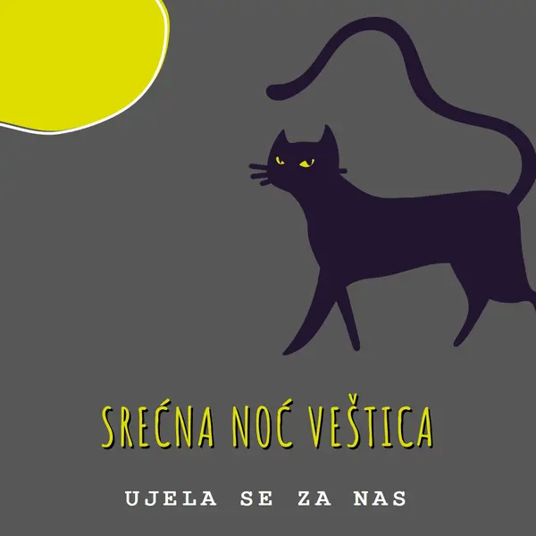 Jeziva mačka black whimsical-color-block
