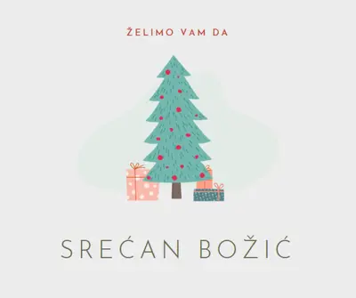 Želimo vam srećan Božić pink whimsical-color-block