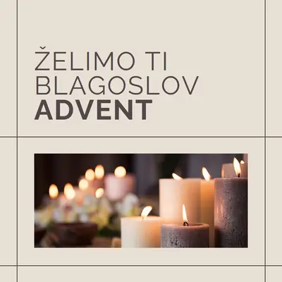 Želimo vam blagosloveni advent brown modern-geometric-&-linear