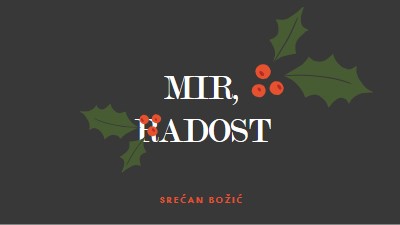 Mir, ljubav, radost gray modern-simple