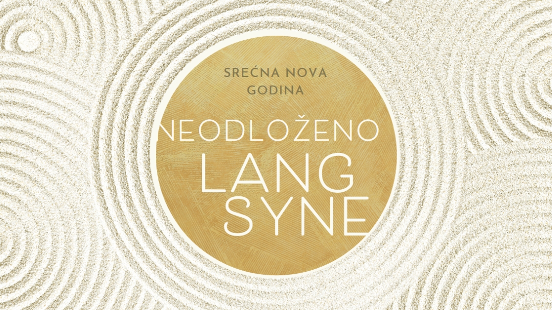 Srećna Nova godina (auld lang syne) white modern-simple