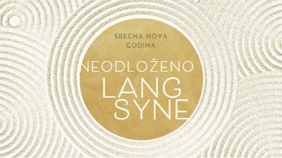 Srećna Nova godina (auld lang syne) white modern-simple