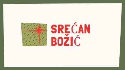 Srećan Božićni poklon white whimsical-color-block