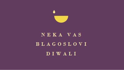 Blagoslovi za Diwali purple modern-simple