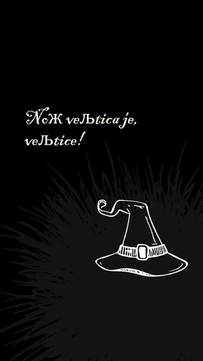 Noć veštica je black whimsical-line