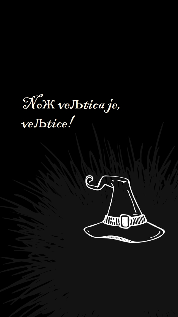 Noć veštica je black whimsical-line