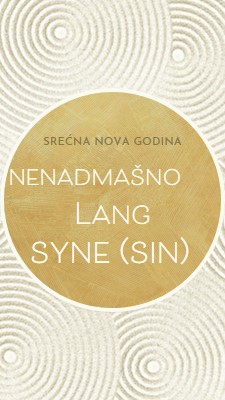 Srećna Nova godina (auld lang syne) white modern-simple