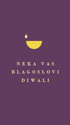 Blagoslovi za Diwali purple modern-simple