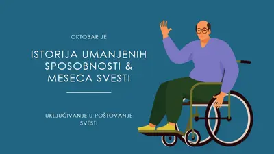 Istorija umanjenih sposobnosti & meseca svesti blue modern-color-block