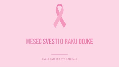 Mesec svesti o raku dojke pink modern-simple