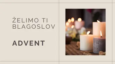 Želimo vam blagosloveni advent brown modern-geometric-&-linear