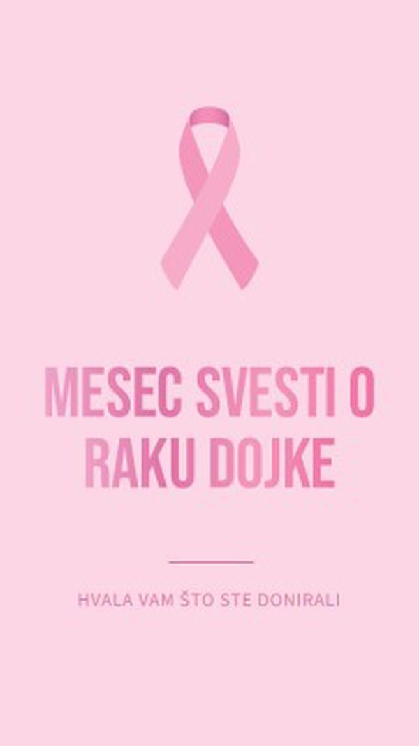 Mesec svesti o raku dojke pink modern-simple