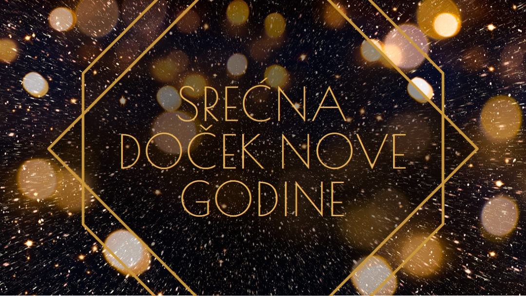 Srećna Novogodišnja noć black modern-geometric-&-linear