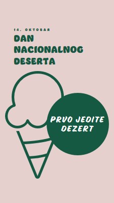 Dan nacionalnog deserta pink vintage-retro