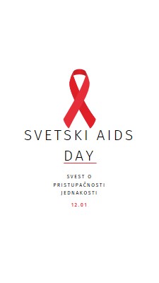 Podizanje svesti o AIDS-u white modern-simple