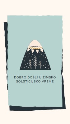 Dobro došli u zimsko solsticijsko letnje dane blue whimsical-color-block