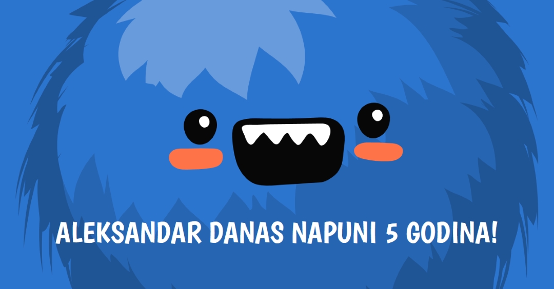 Malo čudovište preokreće pet blue whimsical-color-block