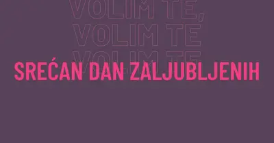Volim te, Ljubavi. purple modern-bold