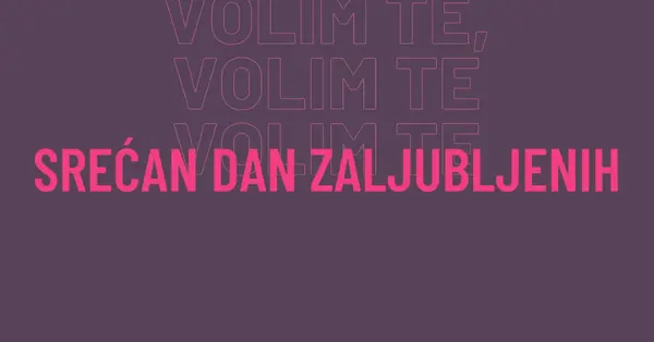 Volim te, Ljubavi. purple modern-bold