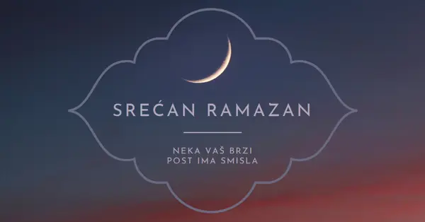 Srećan Ramazan black modern-simple
