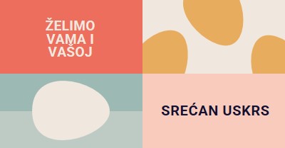 Srećan Uskrs vama i vašem orange modern-color-block