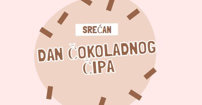 Srećan čokoladni dan brown organic-simple