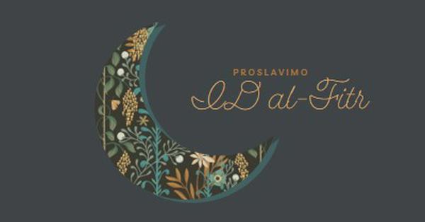 Proslava Ajda Al-Fitra black modern-simple