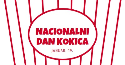 Nacionalni dan kokica white whimsical-line