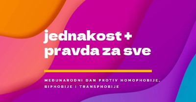 Počastvovanje međunarodnog dana protiv homofabije purple modern-bold