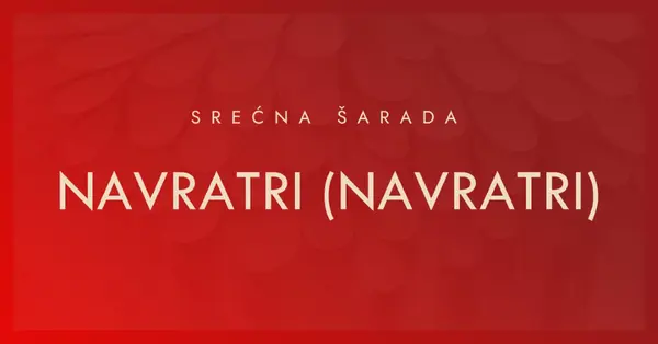 Srećna Šarada Navaratri red modern-simple