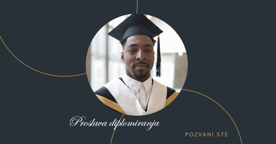 Poziv za diplomu blue modern-simple