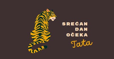 Srećan Dan očeka, tata brown whimsical-color-block