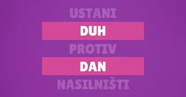 Suoиite se sa nasilniљtima. purple modern-bold