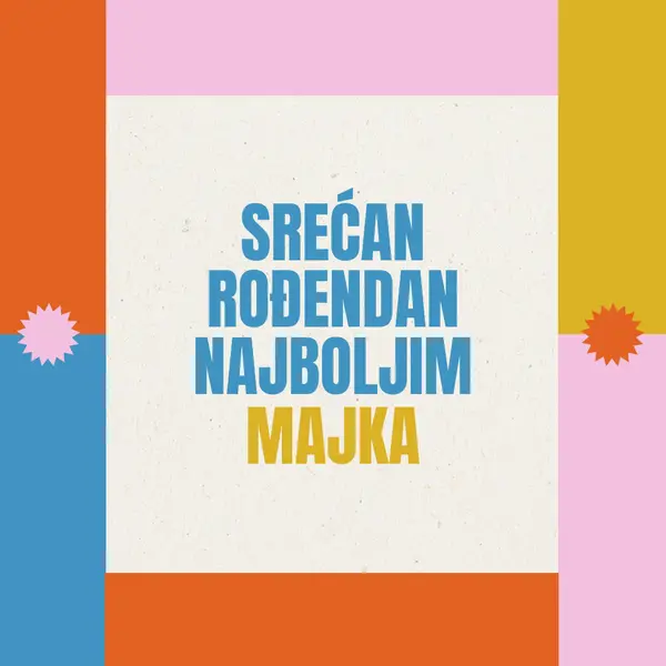 Srećan rođendan najboljima gray retro,bold,geometric
