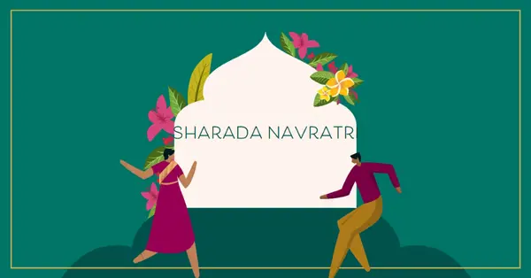 Srećan Navaratri green modern-color-block
