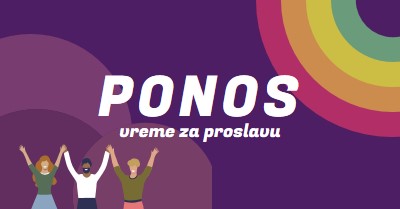 Proslavljanje ponosa purple modern-bold