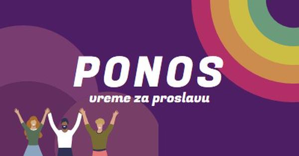 Proslavljanje ponosa purple modern-bold