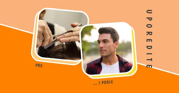 Pre i posle frizera orange modern-bold
