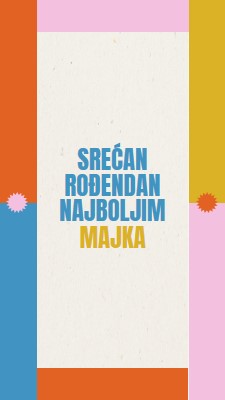 Srećan rođendan najboljima gray retro,bold,geometric