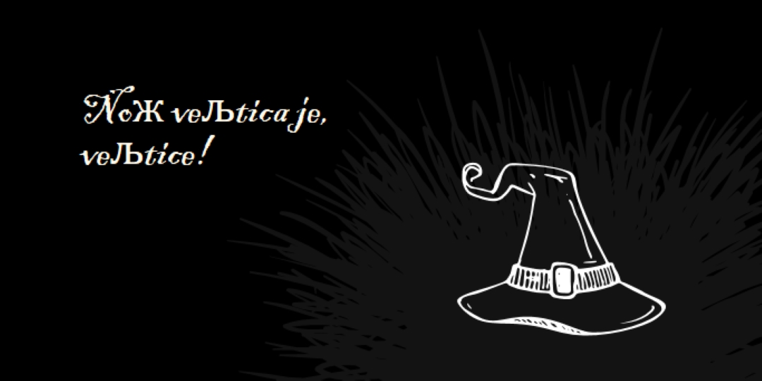 Noć veštica je black whimsical-line