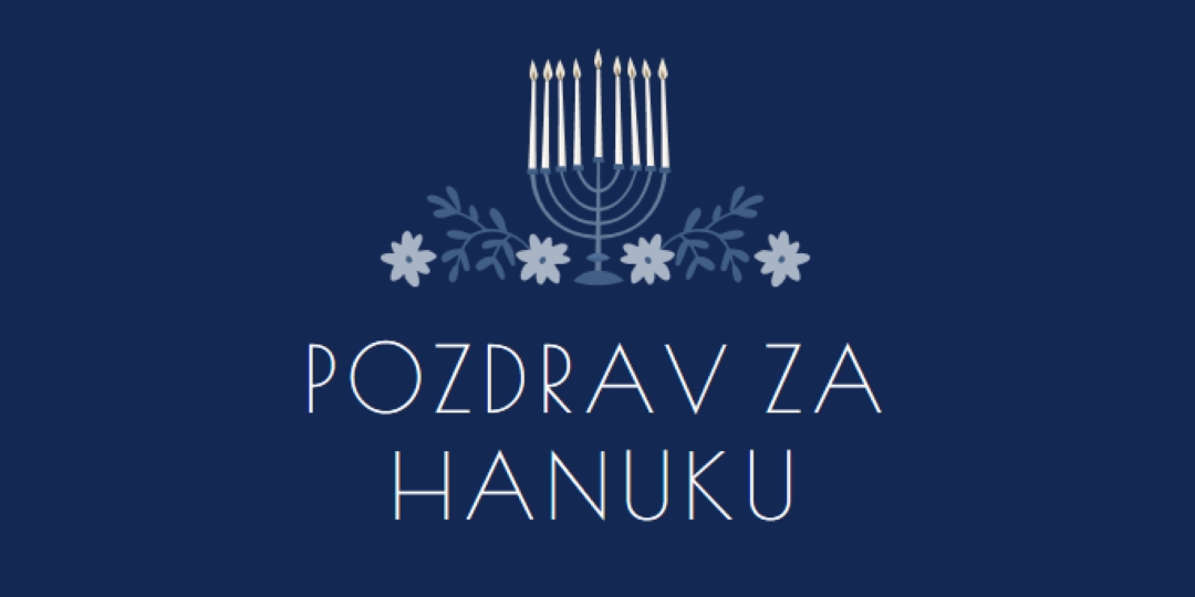 Čestitke za Hanuku blue modern-simple