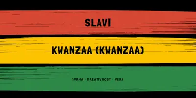 Kwanzaa pozdravi black modern-bold