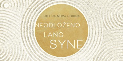 Srećna Nova godina (auld lang syne) white modern-simple