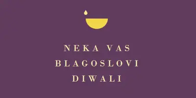 Blagoslovi za Diwali purple modern-simple