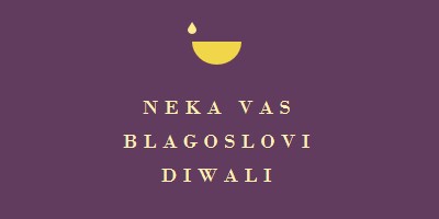 Blagoslovi za Diwali purple modern-simple