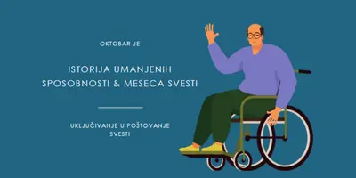 Istorija umanjenih sposobnosti & meseca svesti blue modern-color-block