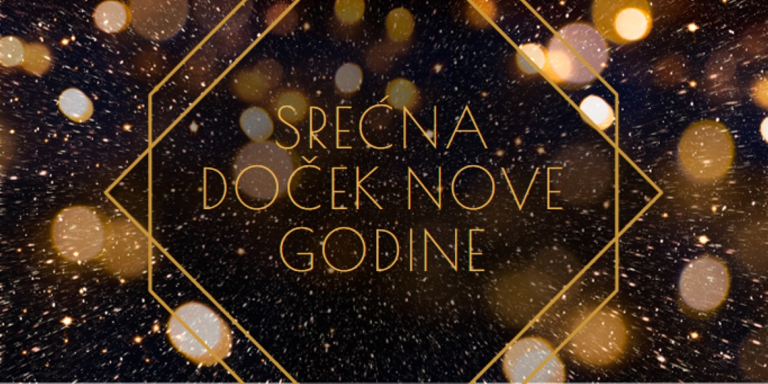 Srećna Novogodišnja noć black modern-geometric-&-linear