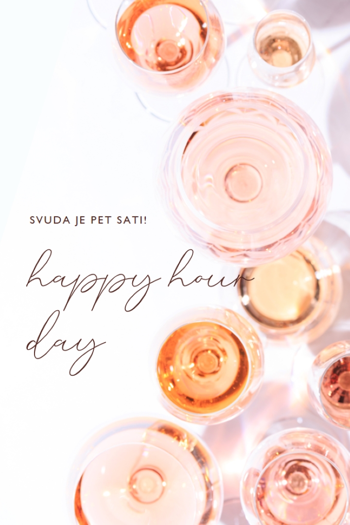 Pet sati srećnog sata white modern-simple